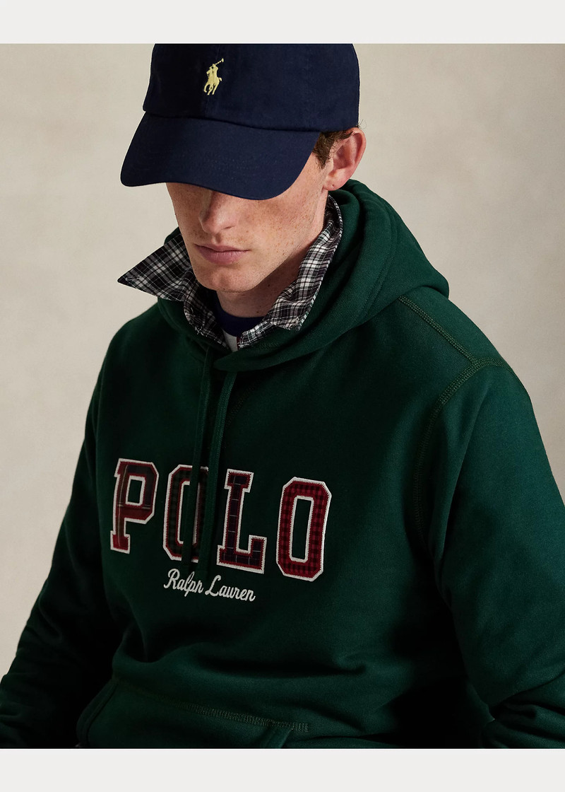 The RL Fleece Plaid-Logo Hoodie 5