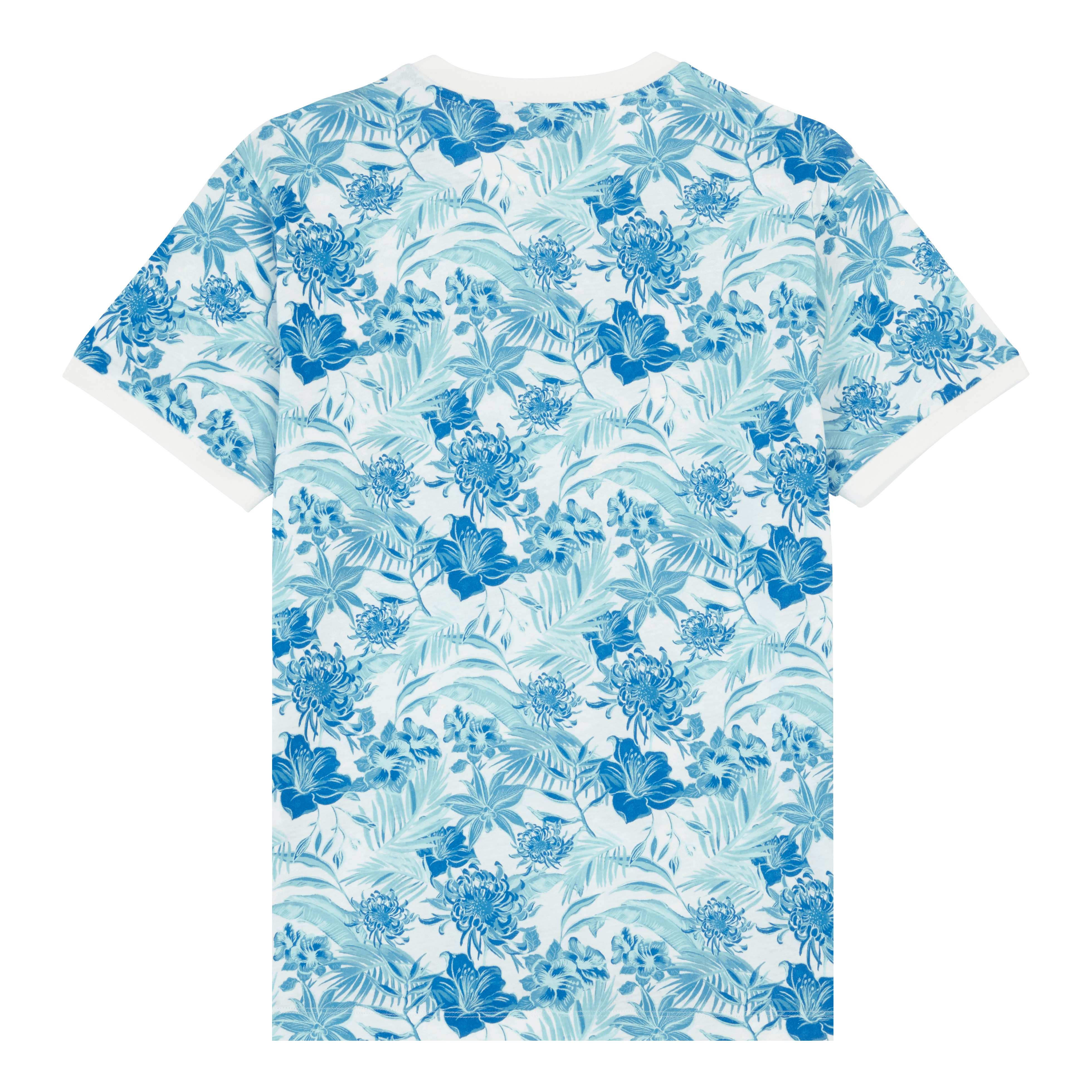 Men Cotton T-Shirt Tahiti Flowers - 2