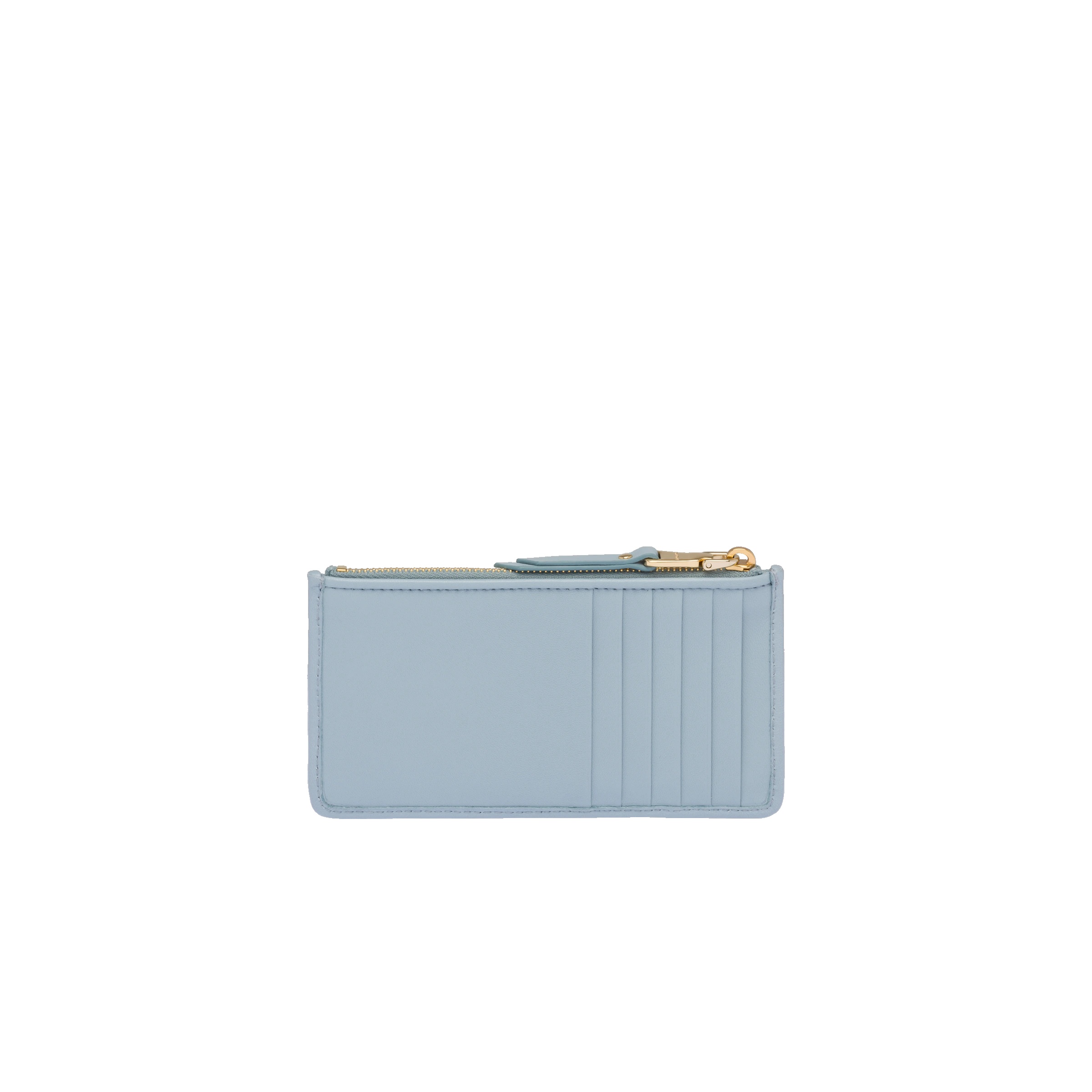 Matelassé nappa leather zipper wallet - 4