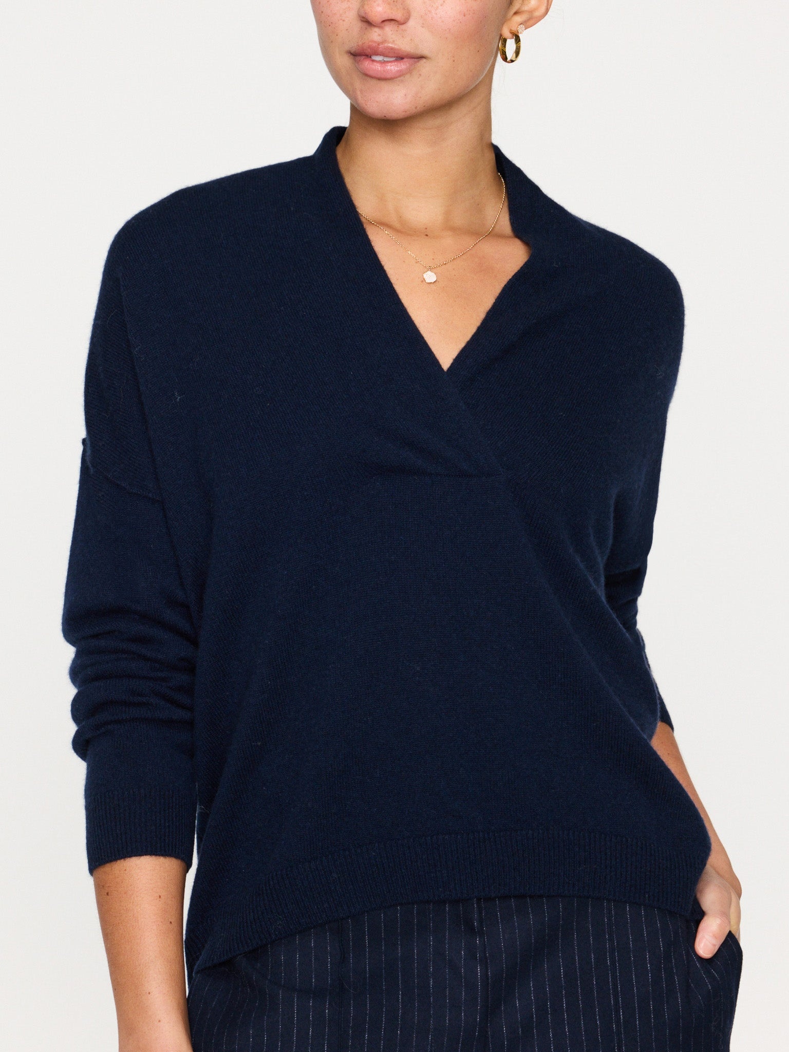 The Siena Wrap Neck Pullover - 3