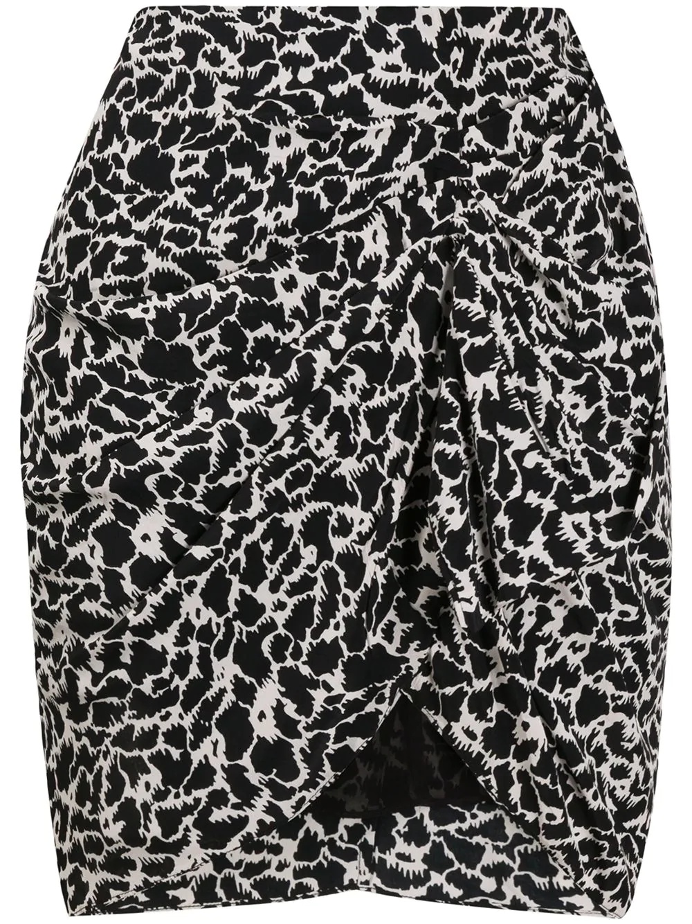 ruched animal print skirt - 1