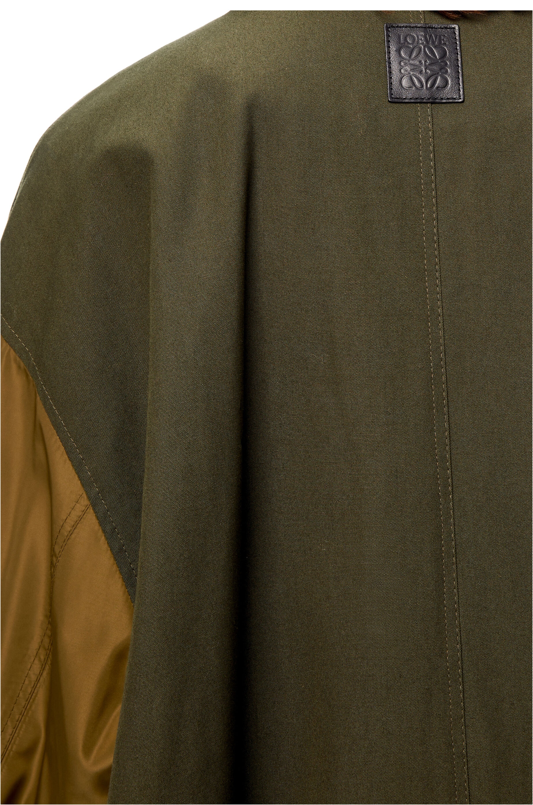 Oversize long bomber jacket in cotton and nylon - 5