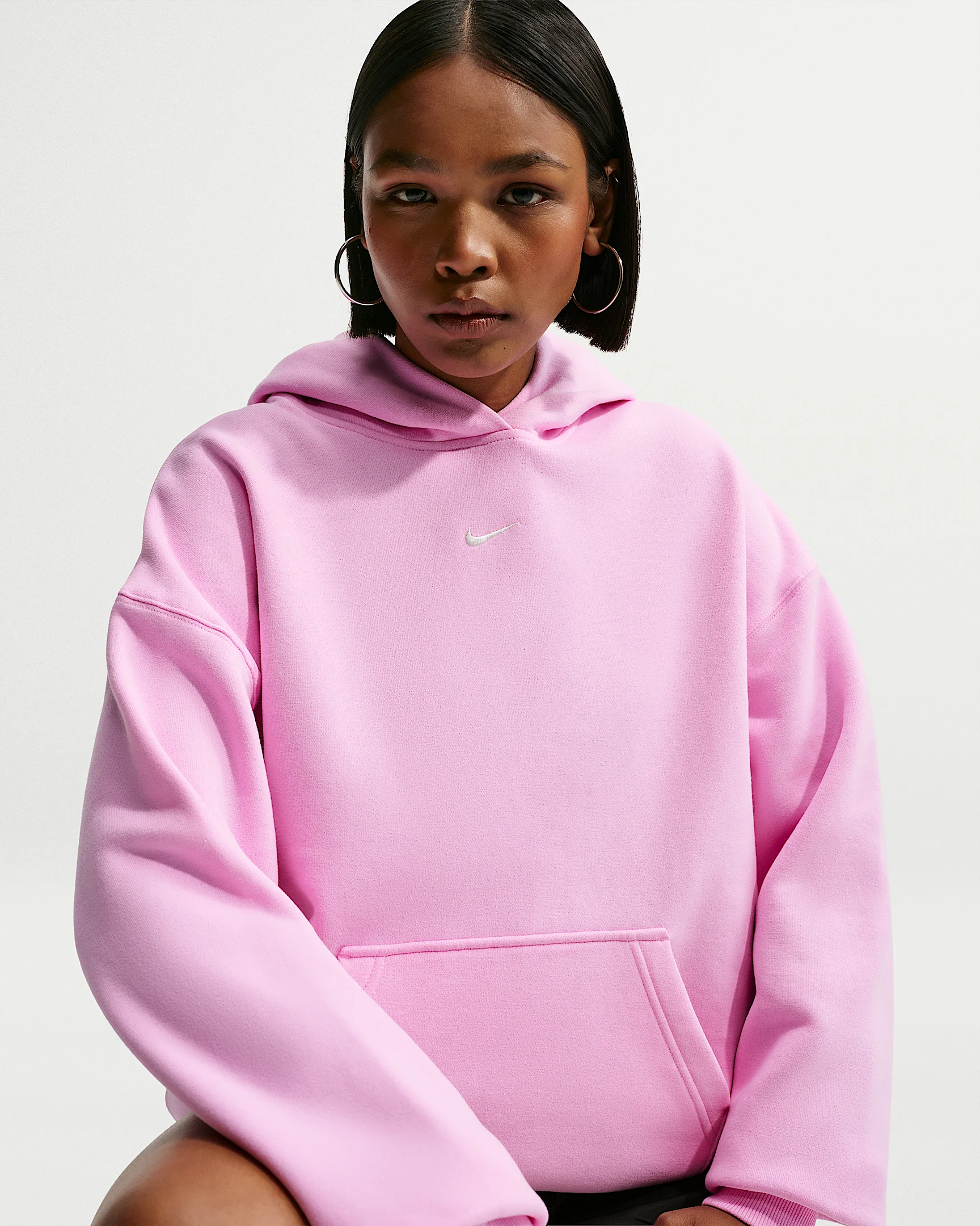 Nike Studio Fleece Medium Weight Women's Oversized Pullover Hoodie - 1