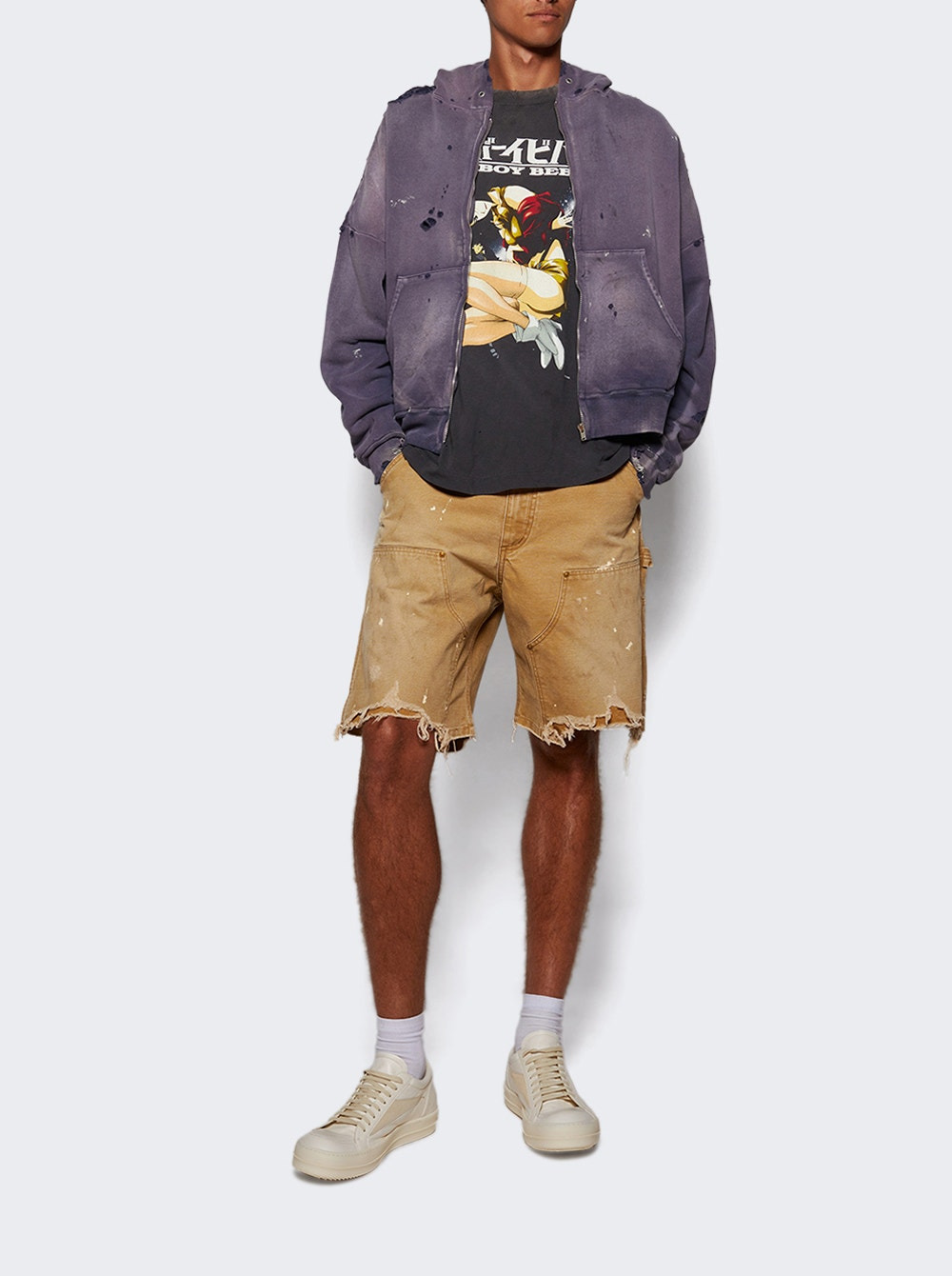 Double Face Zip Up Hoodie Navy - 5