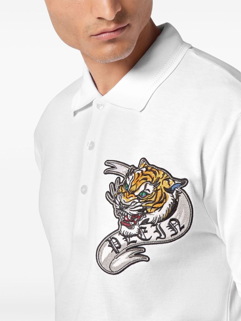 Tattoo-embroidered polo shirt 5