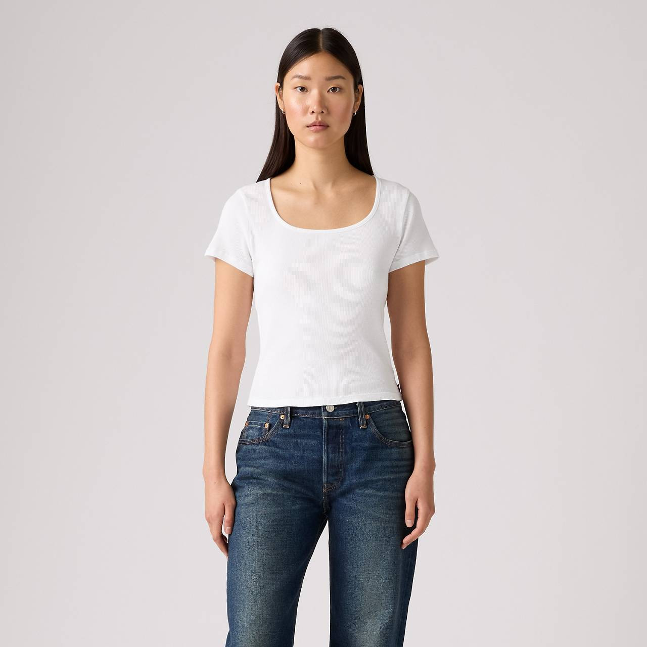 ESSENTIAL SQUARE NECK TEE - 2