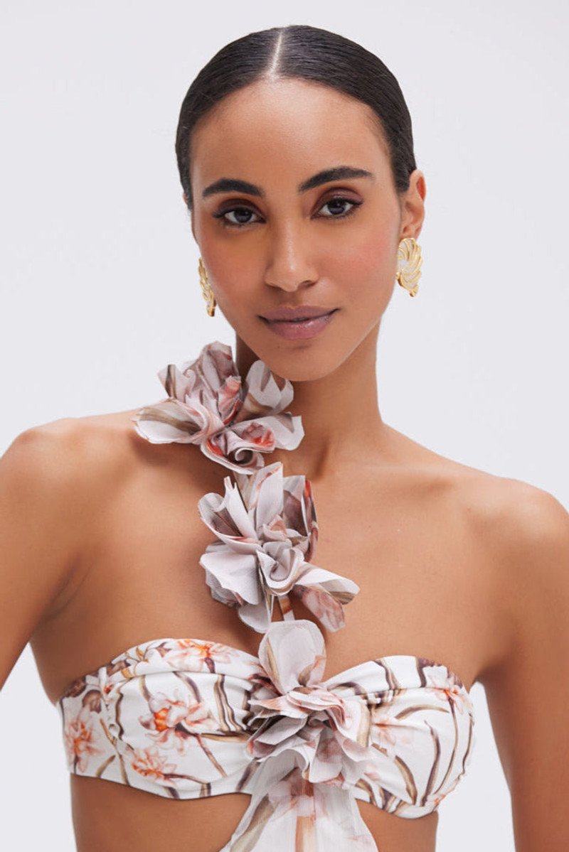 PatBO BOTANIC RETRO FLOWER APPLIQUE BEACH DRESS outlook