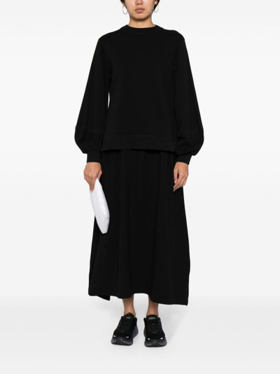 Yohji Yamamoto high-waisted pleat-detail midi skirt outlook