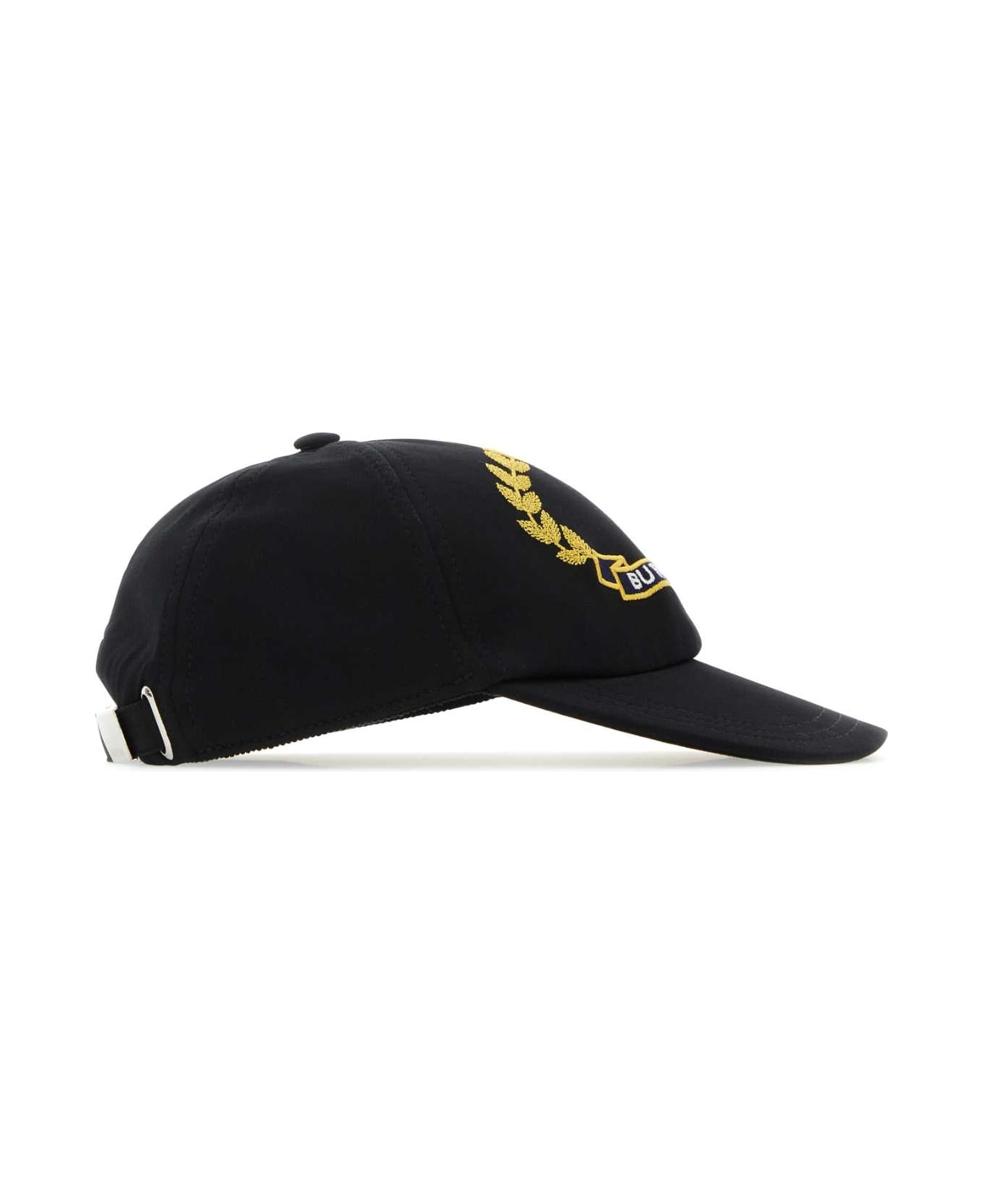 Black Cotton Baseball Cap - 2