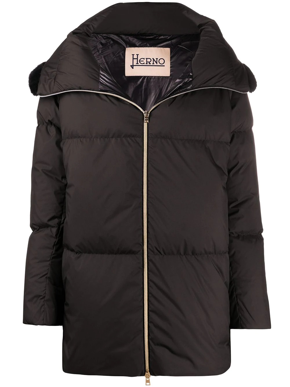 hooded padded jacket - 1