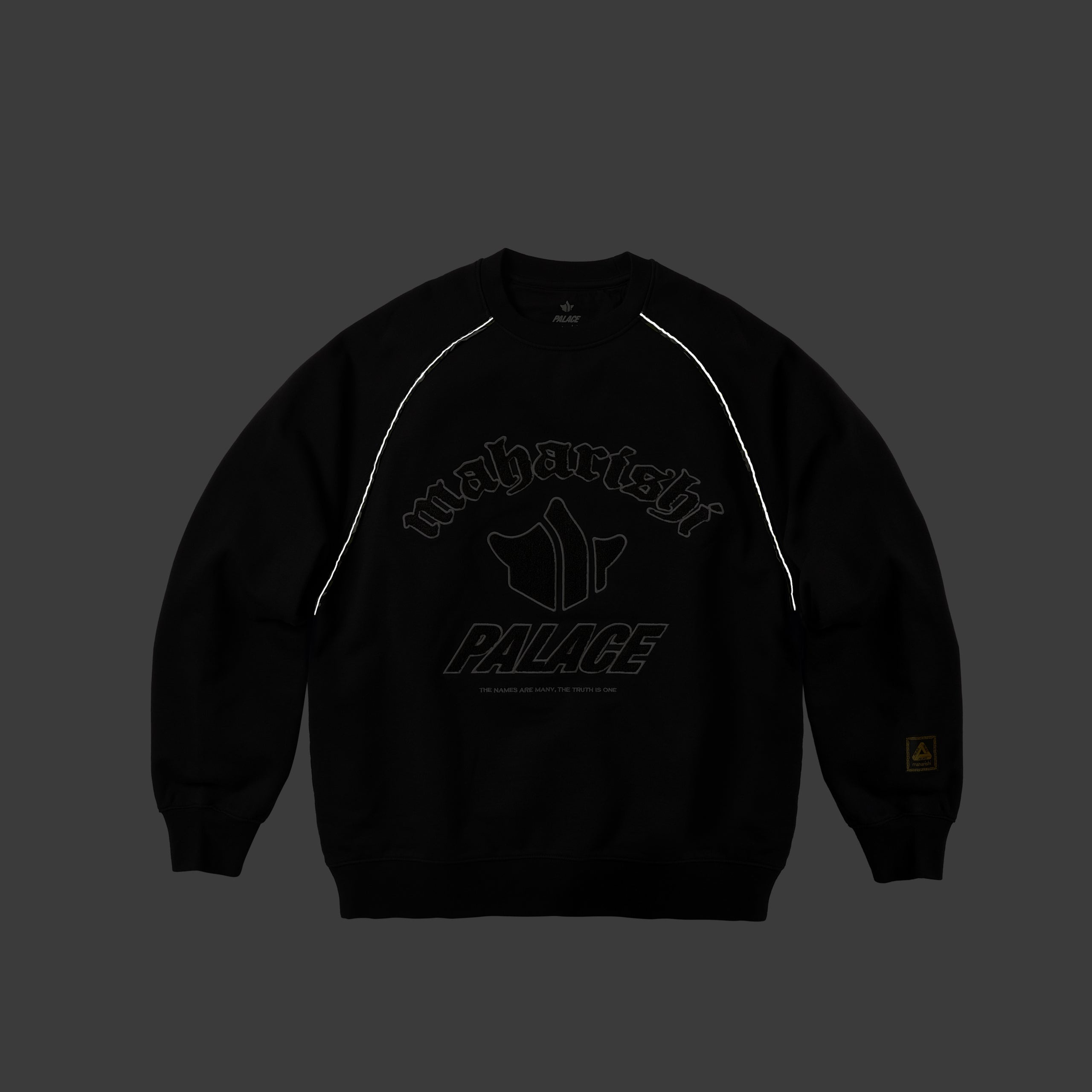 PALACE MAHARISHI TEMPLE CREW BLACK - 3