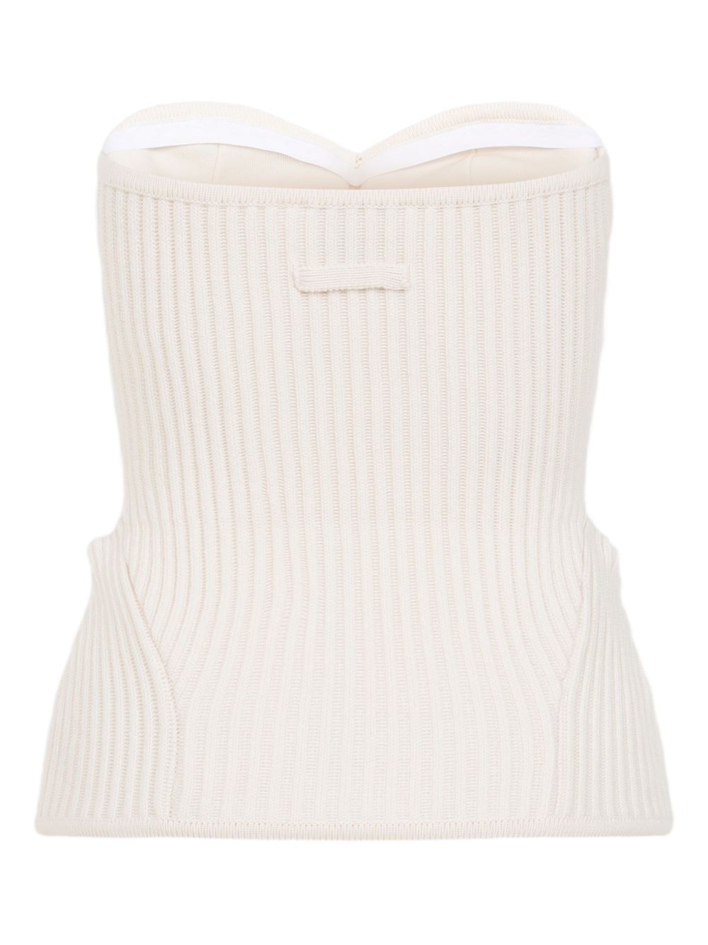 ribbed sweetheart top - 2