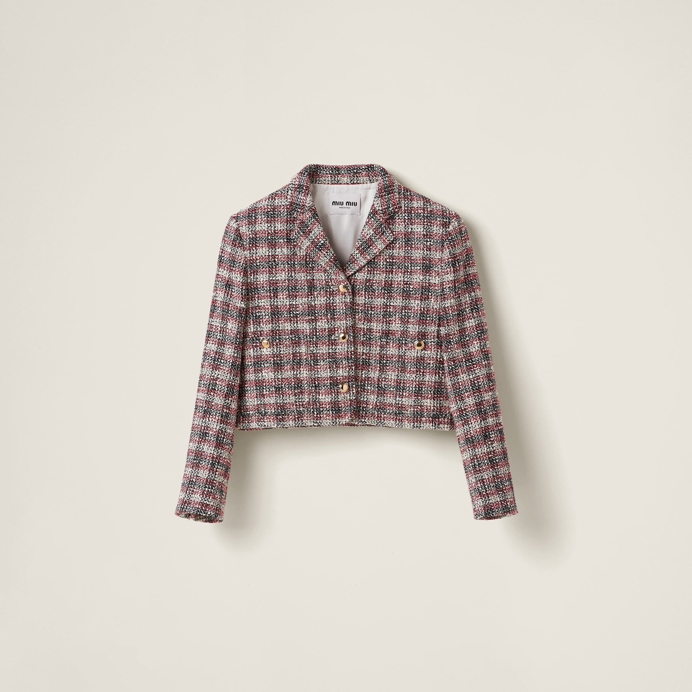 Single-breasted check jacket - 1