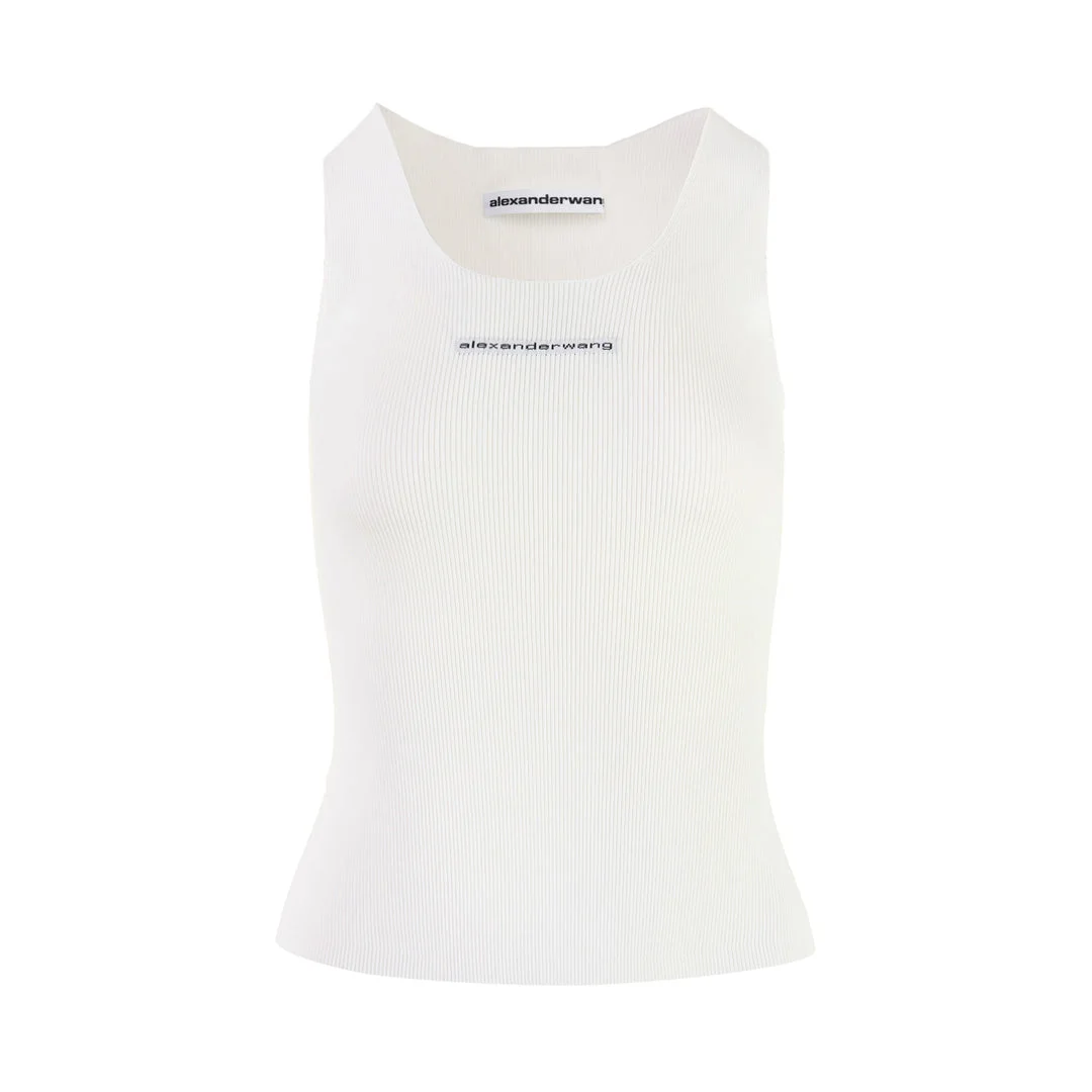 Racer Tank With Jacquard Logo - 1