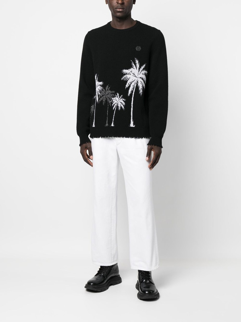 PHILIPP PLEIN Hawaii jacquard wool pullover outlook