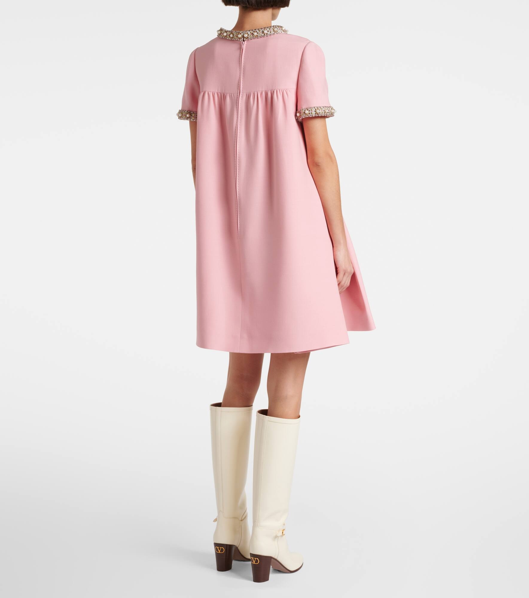 Crepe Couture embroidered minidress - 3