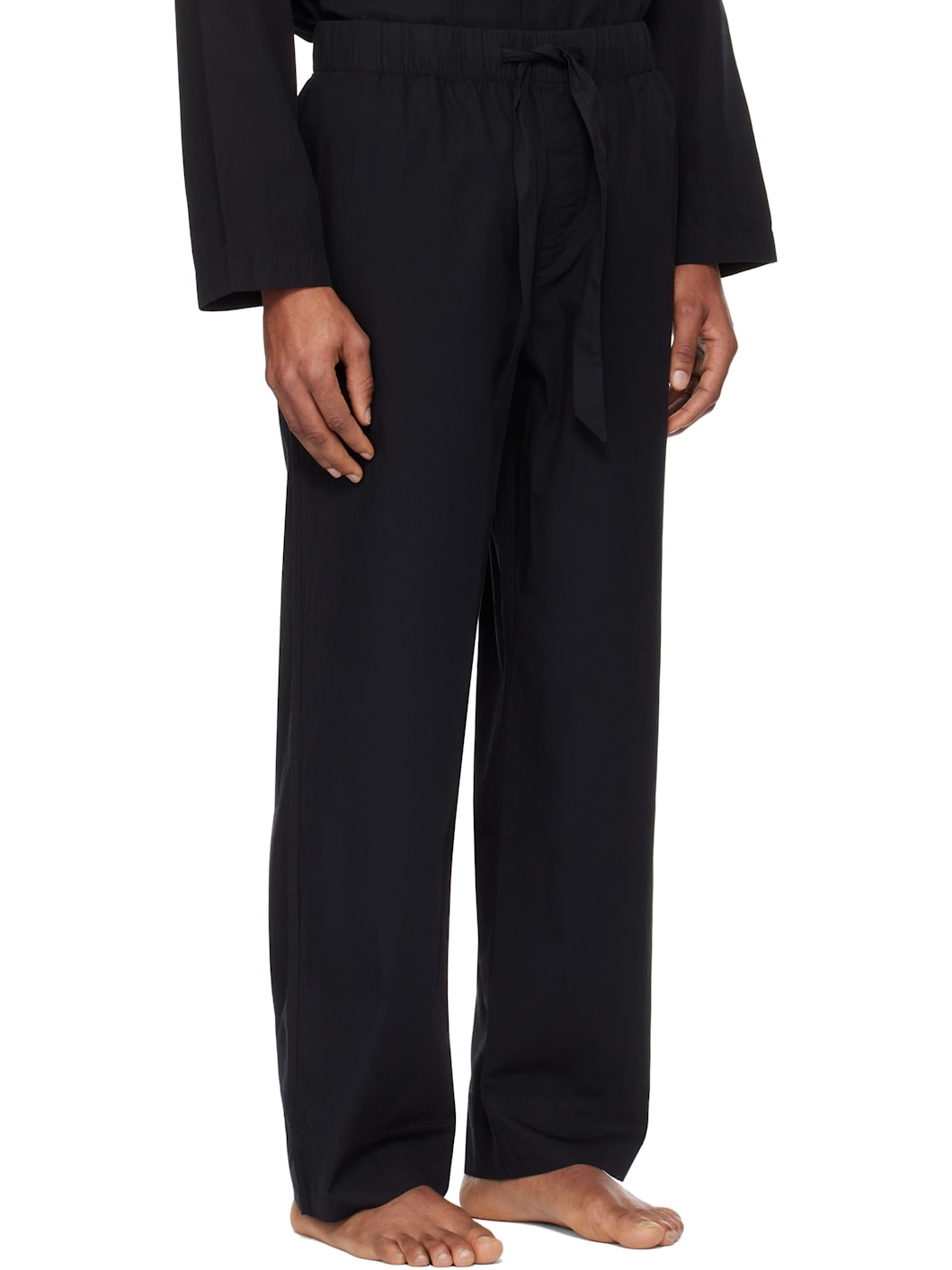 Black Poplin Pyjama Pants - 2