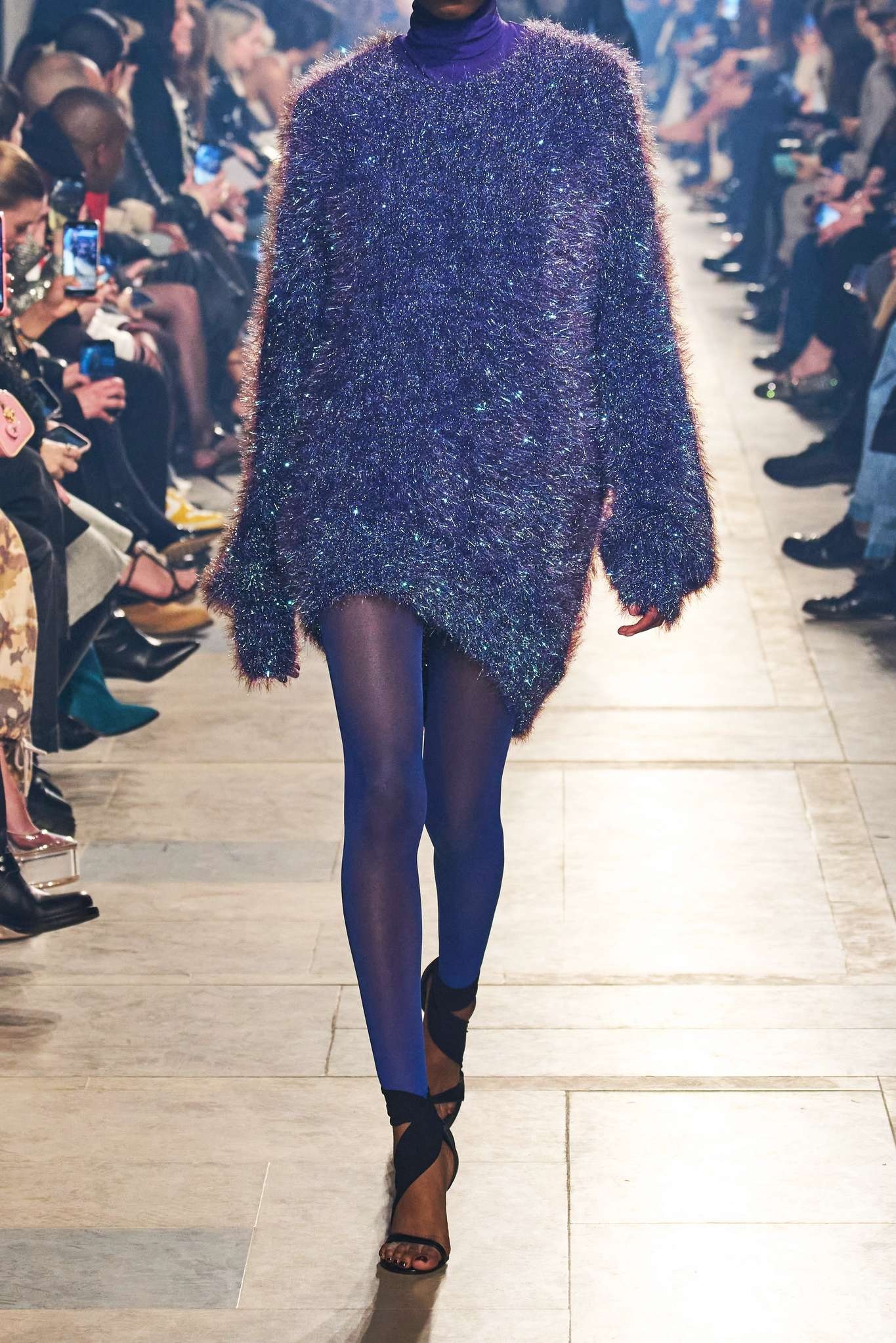Wayne oversized metallic knitted mini dress - 4