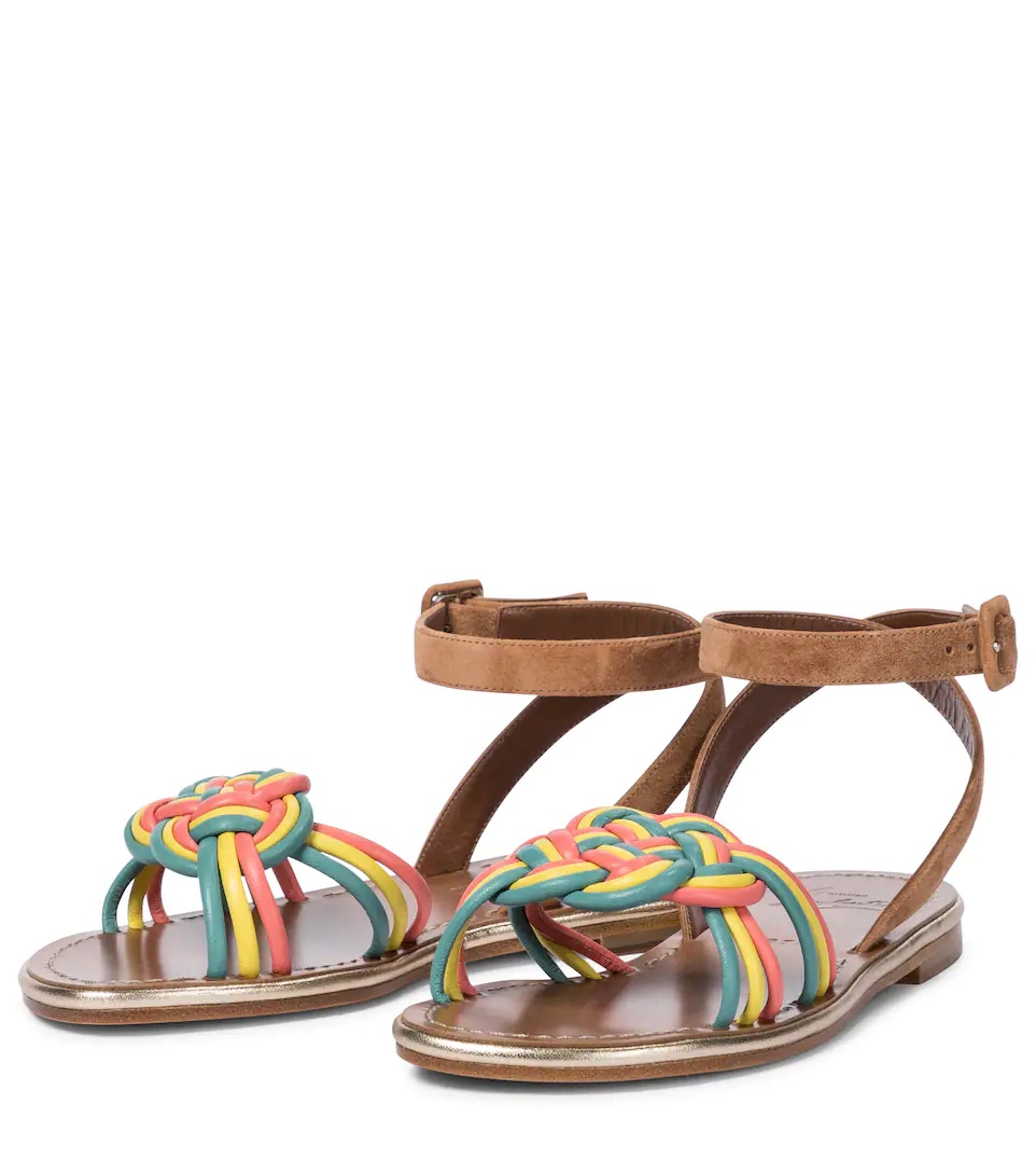 Ella suede and leather sandals - 5