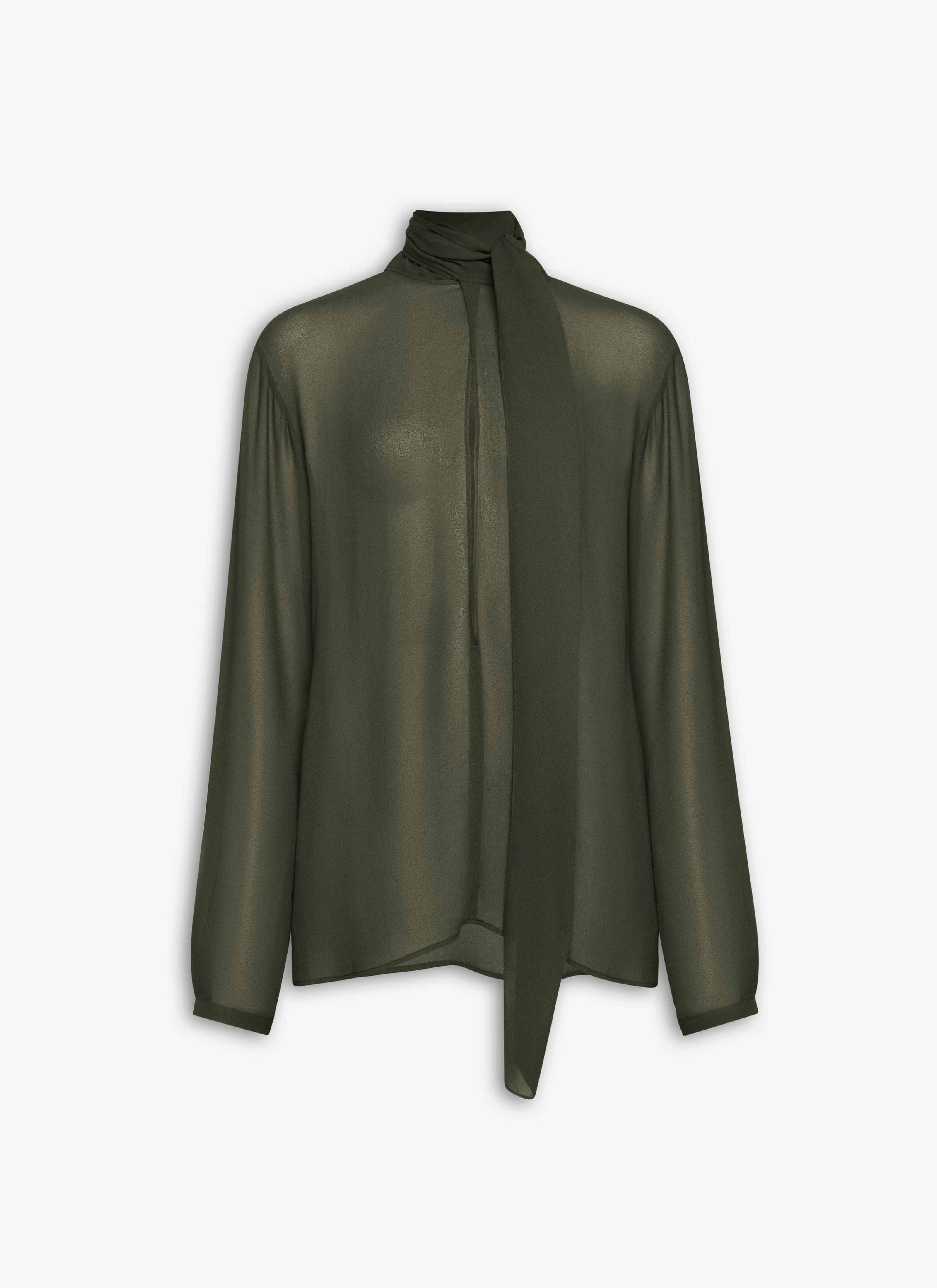 GEORGETTE SCARF BLOUSE - 7