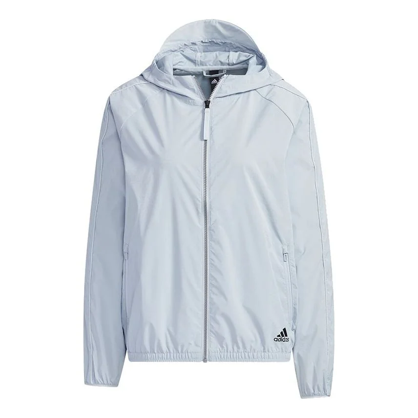(WMNS) adidas Str Wb Film Casual Sports Hooded Jacket Light Blue GP0669 - 1