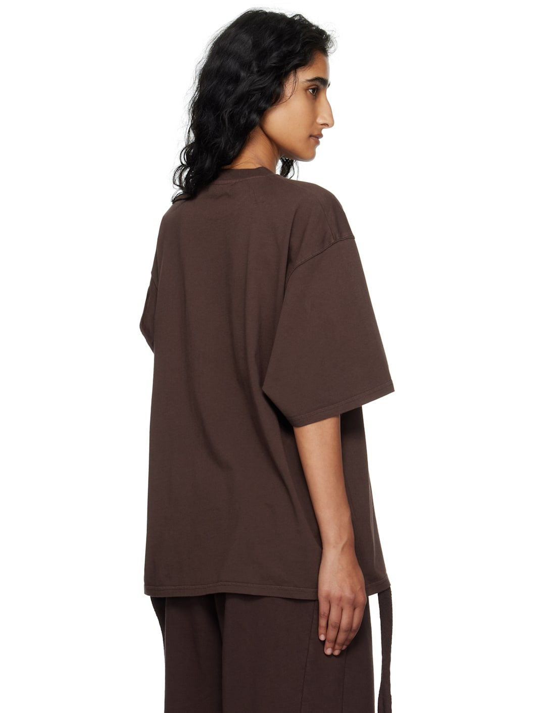 Brown Deconstructed Boxy T-shirt - 3