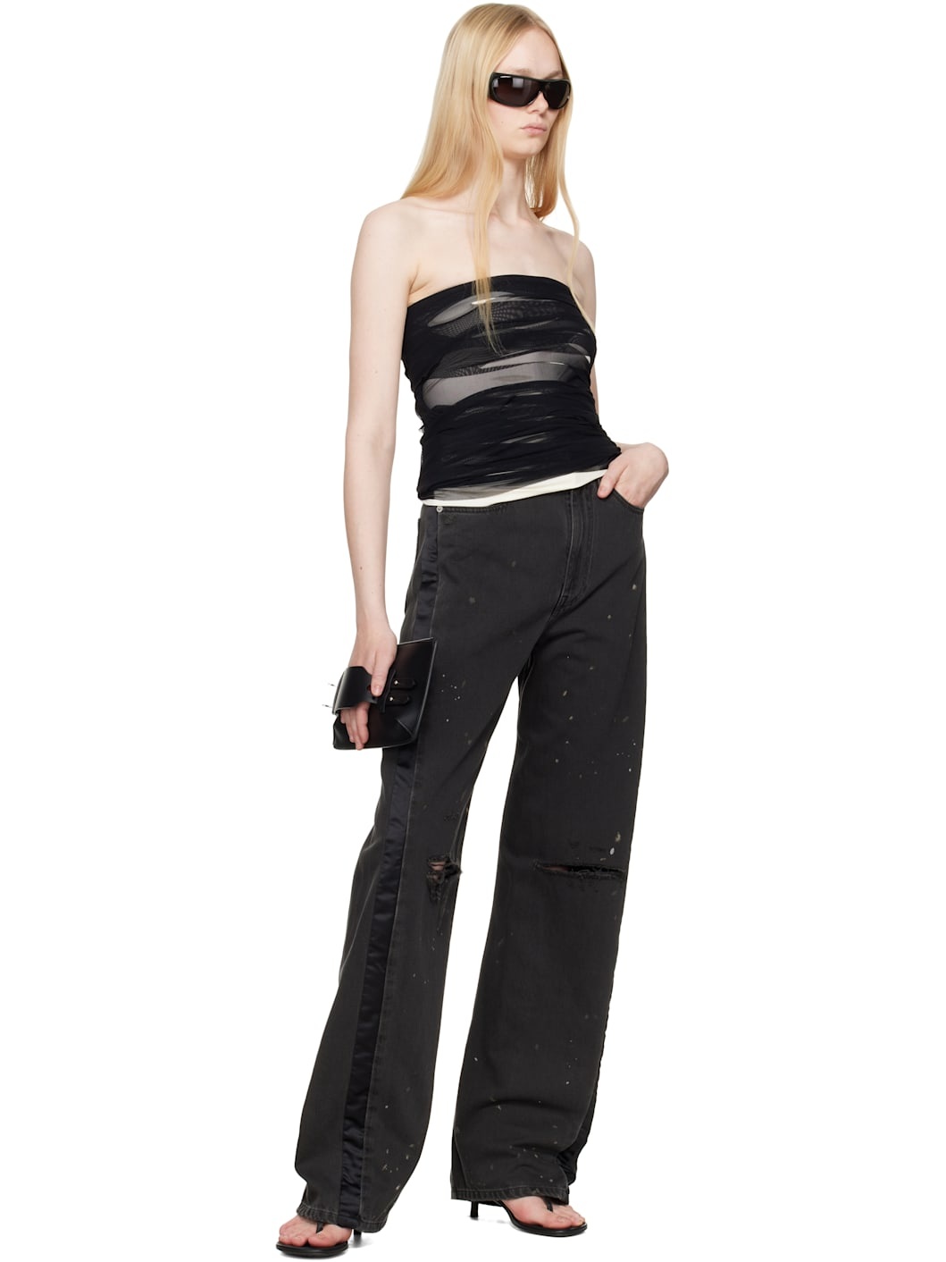 Black 5 Pockets Jeans - 4