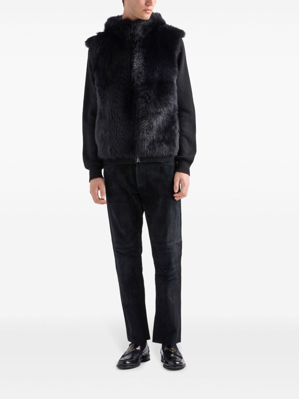 faux-fur hooded cardigan - 2