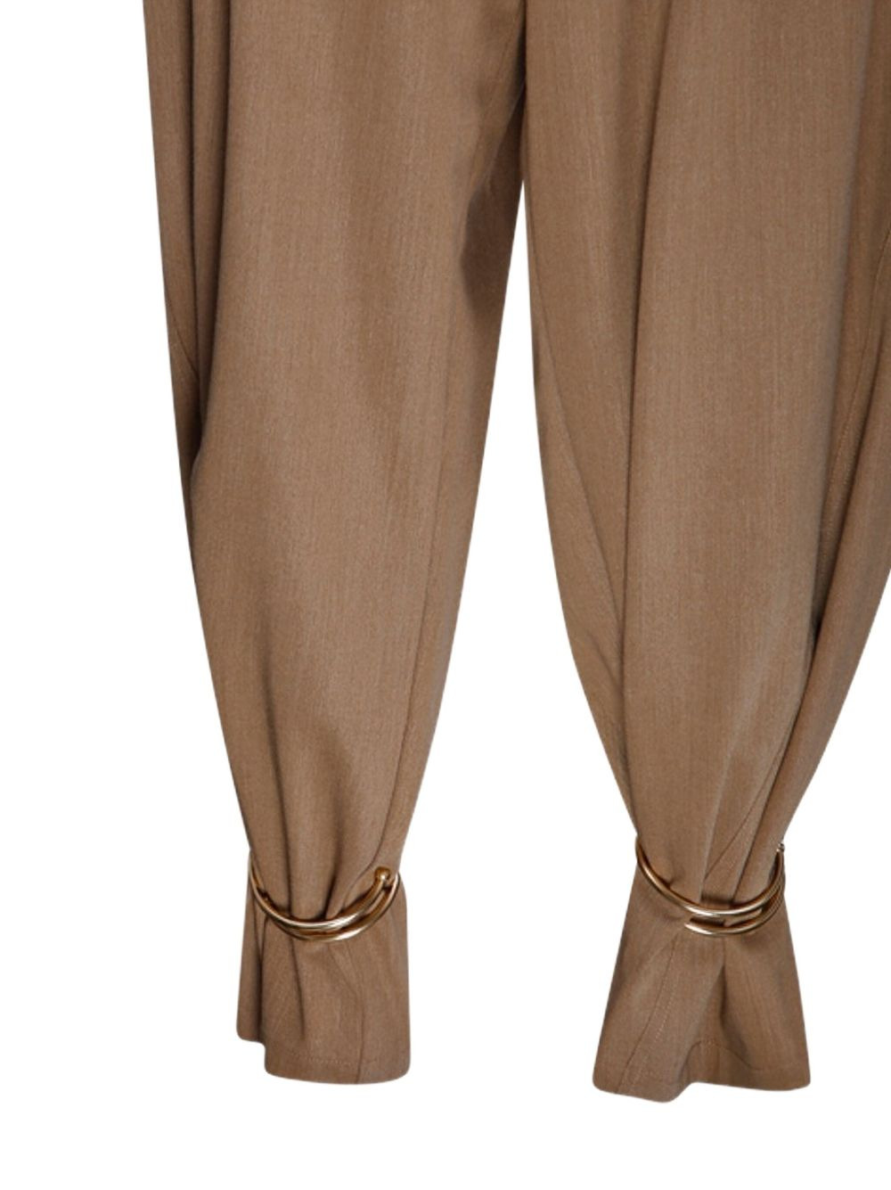 pleated cuffed tapered trousers - 2