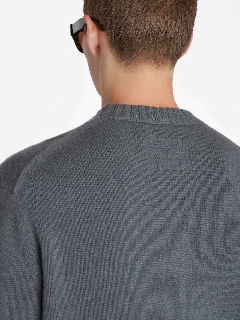 Cashmere Crewneck Sweater in Charcoal Grey - 4