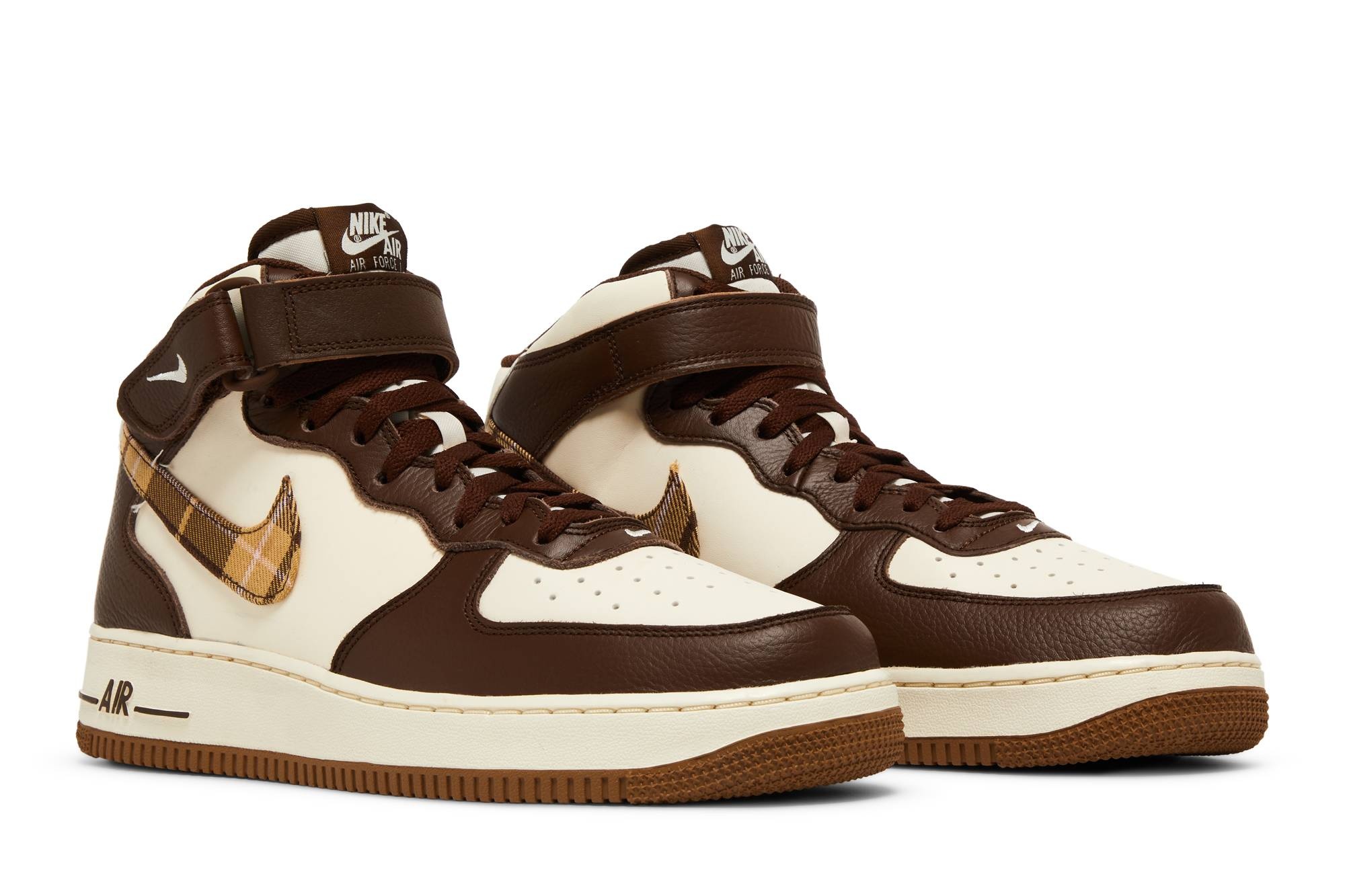 Air Force 1 Mid 'Brown Plaid' - 8