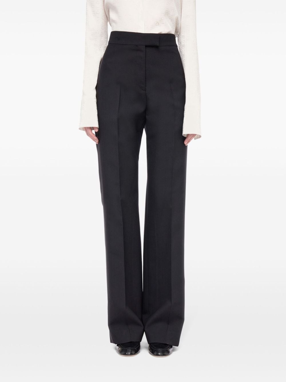 press-crease high-rise trousers - 3