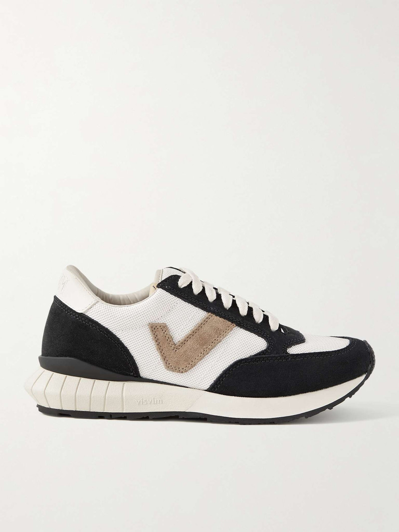 Dunand Suede and Leather-Trimmed Mesh Sneakers - 1