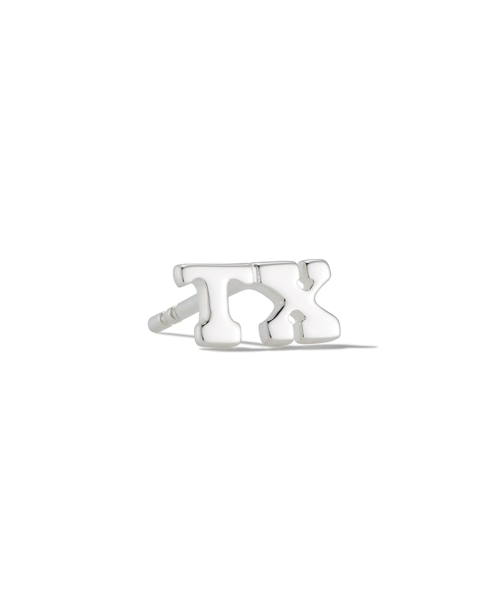 Texas Single Stud Earring in Sterling Silver - 1