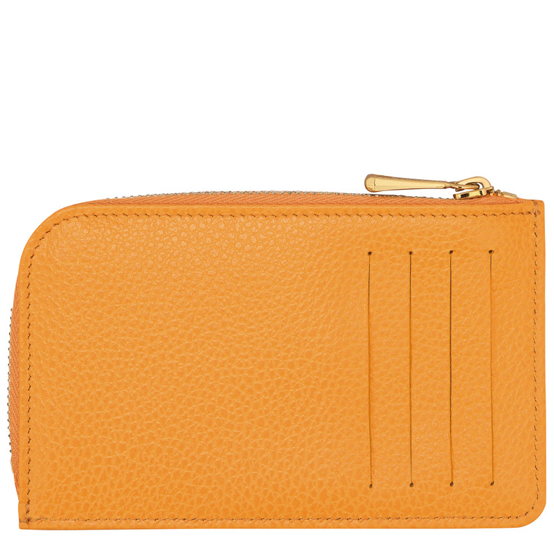 Longchamp Le Foulonné Card holder Apricot - Leather outlook