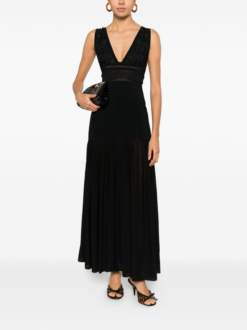 Sandro V-neck knitted maxi dress outlook