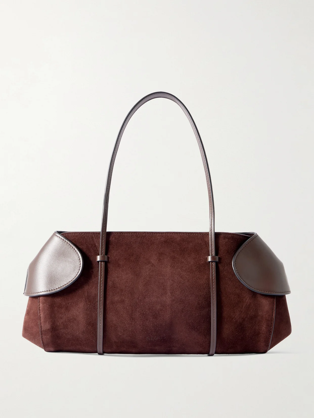 Berenices East To West Suede And Leather Shoulder Bag - 1