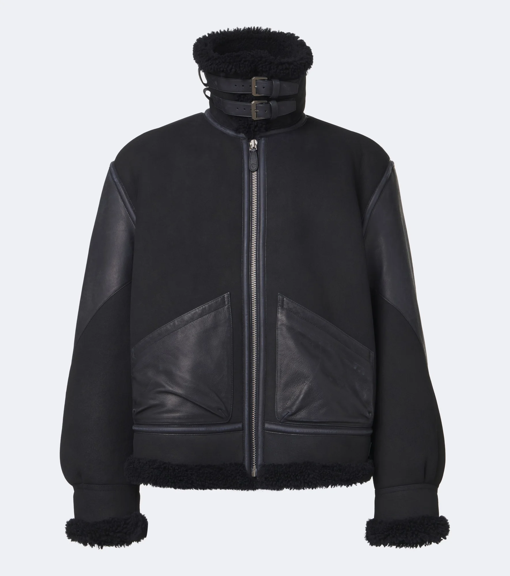 Lutton shearling-lined leather jacket - 1