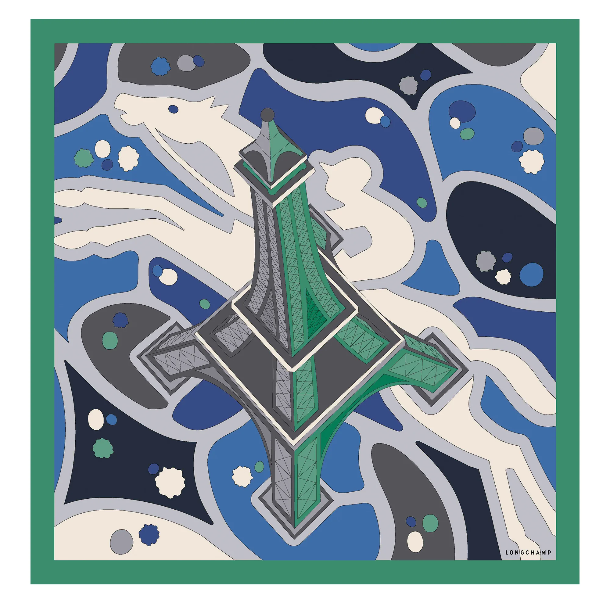 Tour Equestre Silk scarf 70 - 1