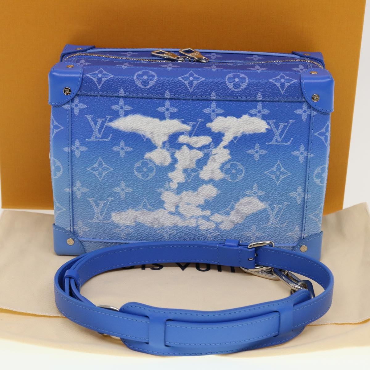 LOUIS VUITTON Monogram Clouds Soft Trunk Shoulder Bag Blue M45430 - 12