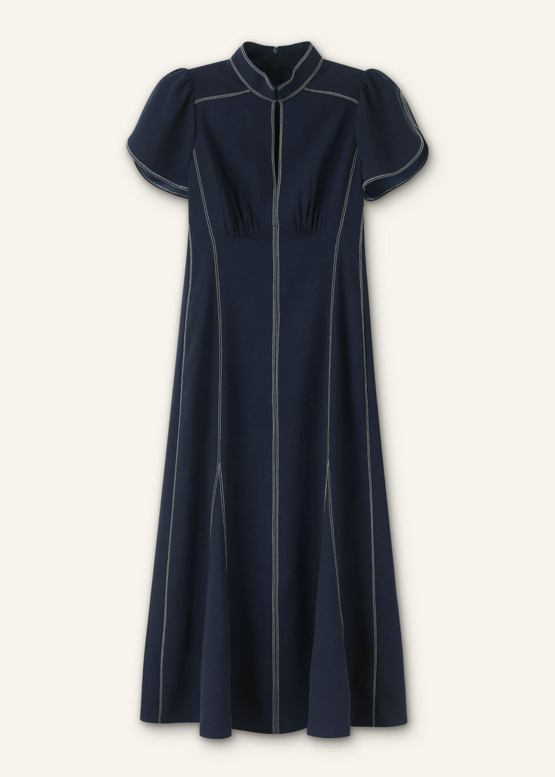 Topstitch Midi Dress - 1