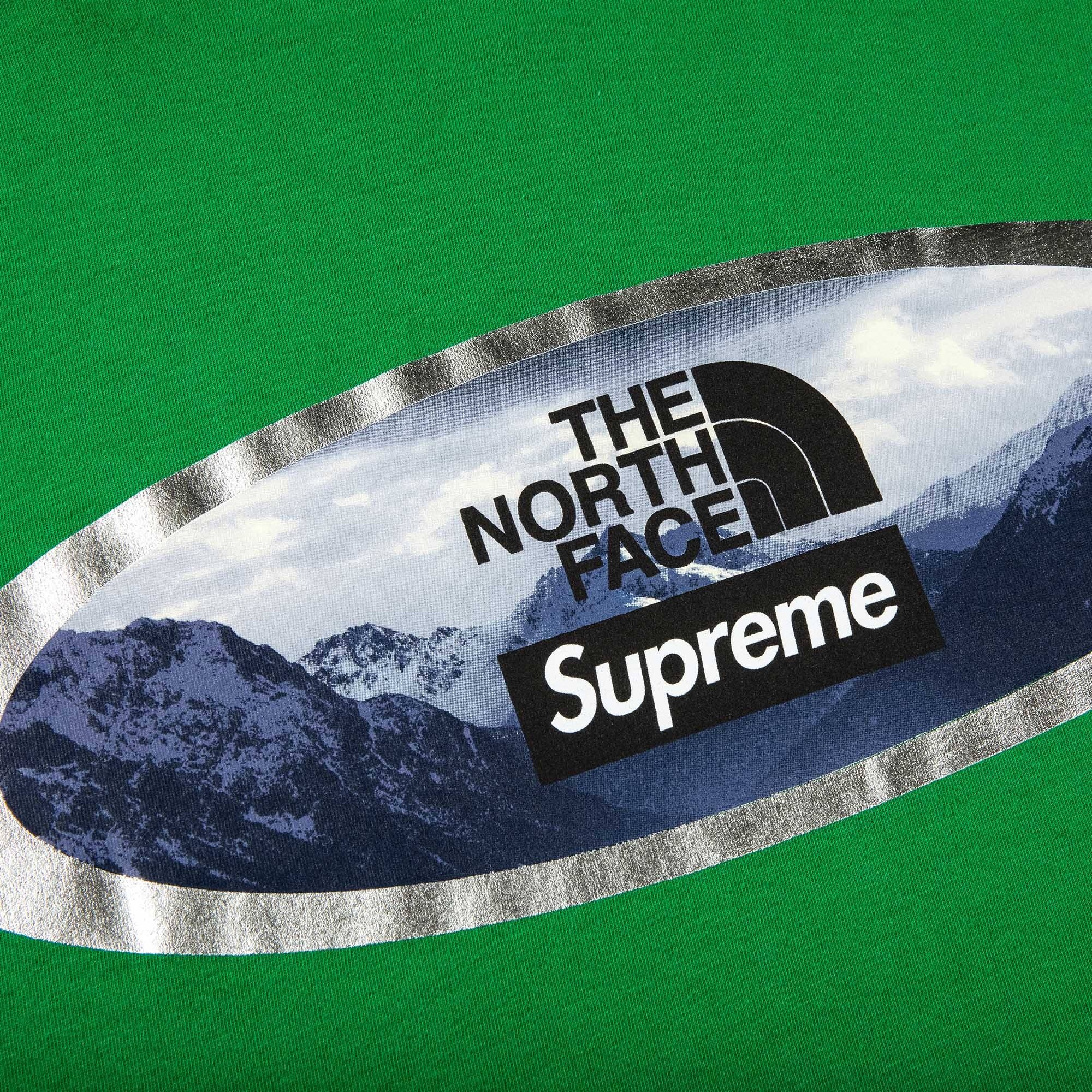 Supreme x The North Face Mountains Tee 'Green' - 3