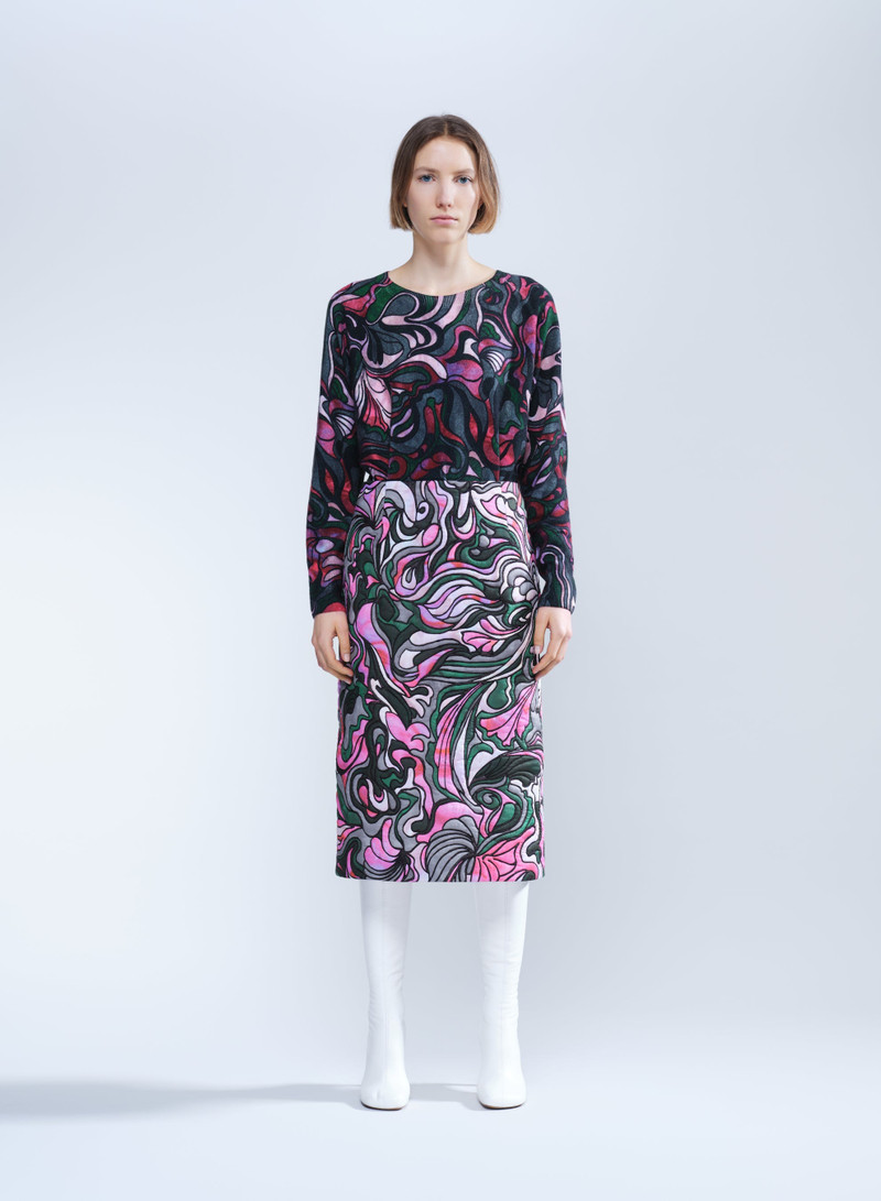 Dries Van Noten PRINTED COTTON SKIRT outlook