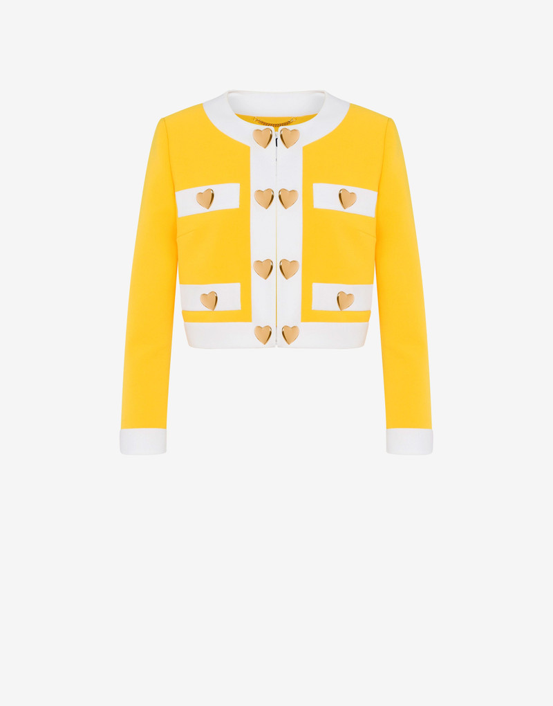 HEART BUTTONS CRÊPE JACKET - 1