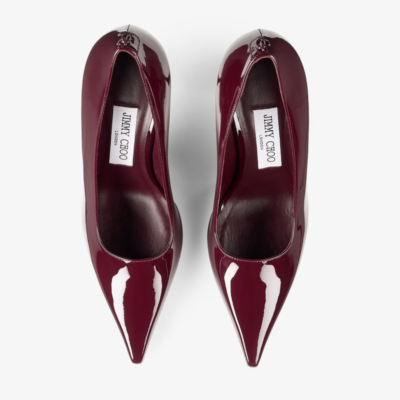 Ixia 80 Garnet Patent Leather Pumps 5