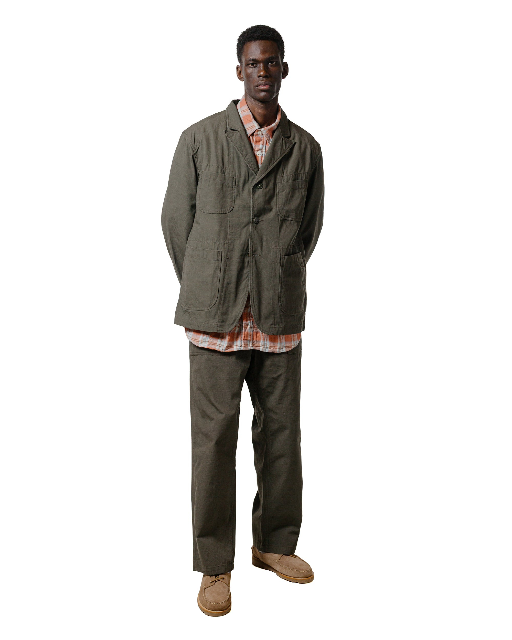 Bedford Jacket Olive Heavyweight Cotton Ripstop - 4