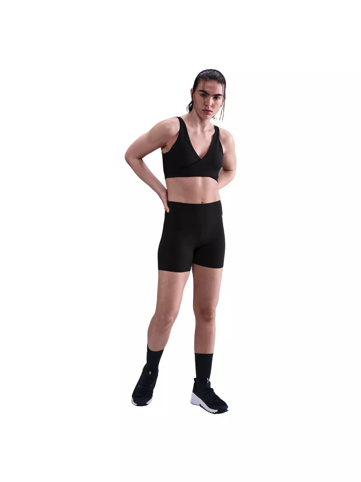 Women's One Light-Support Capsule Padded Sports Bra -Black - 4