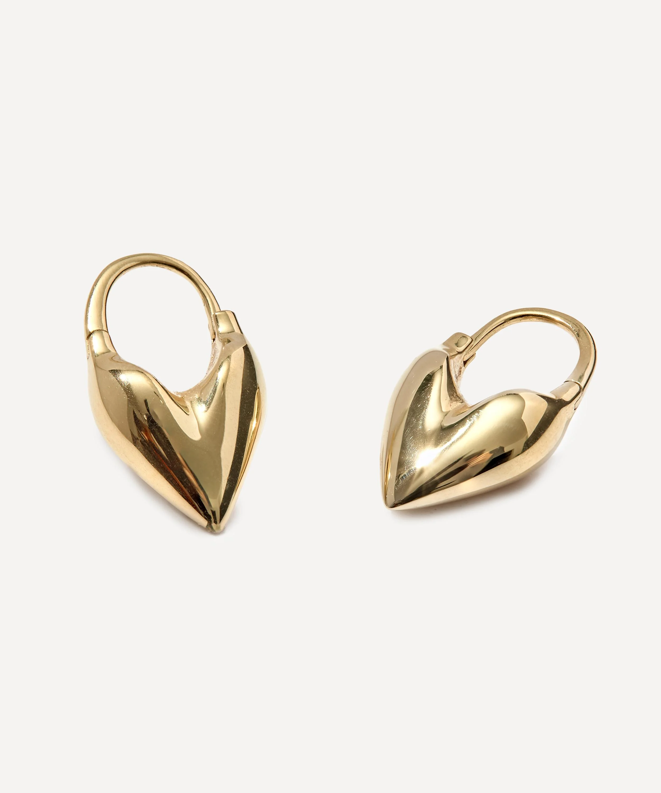 14ct Gold-Plated Vermeil Silver Roscida Heart Hoop Earrings - 1