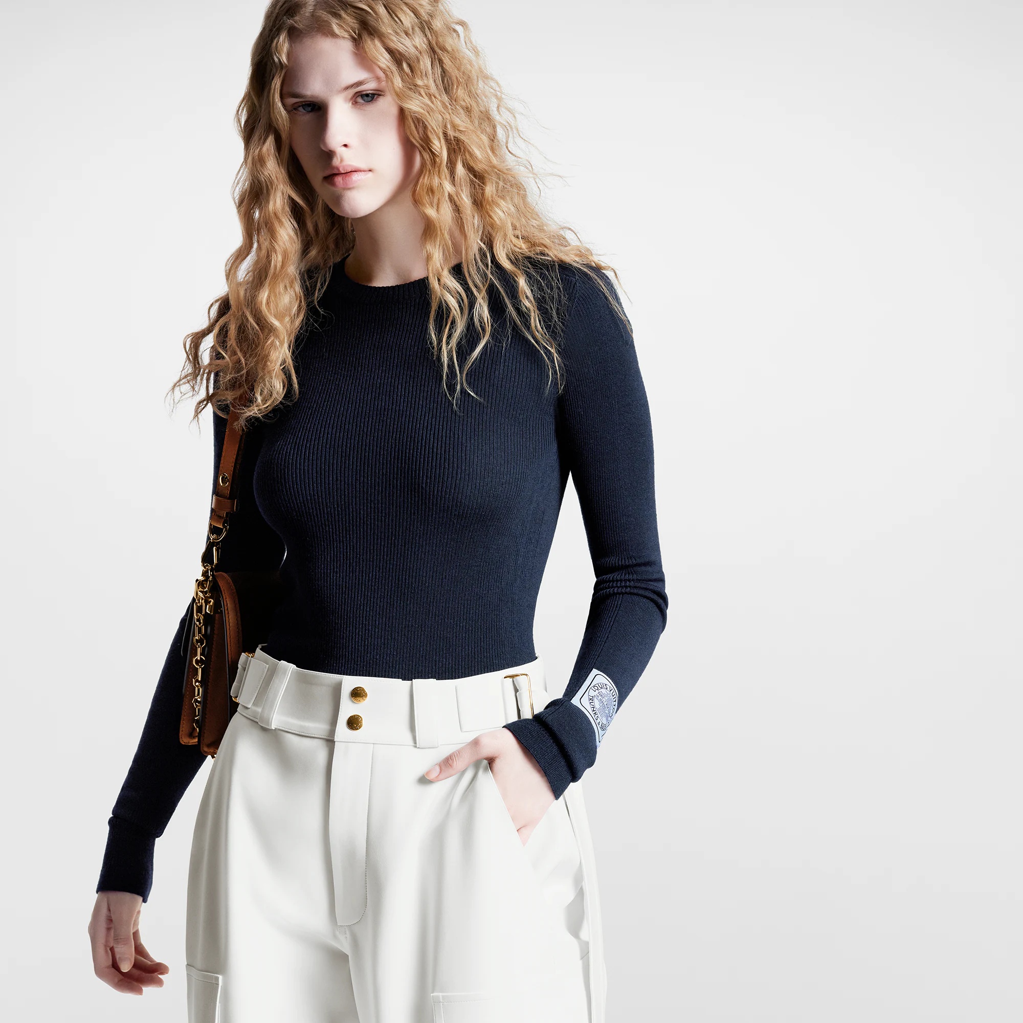 Fine Ribbed Knit Sweater - 5