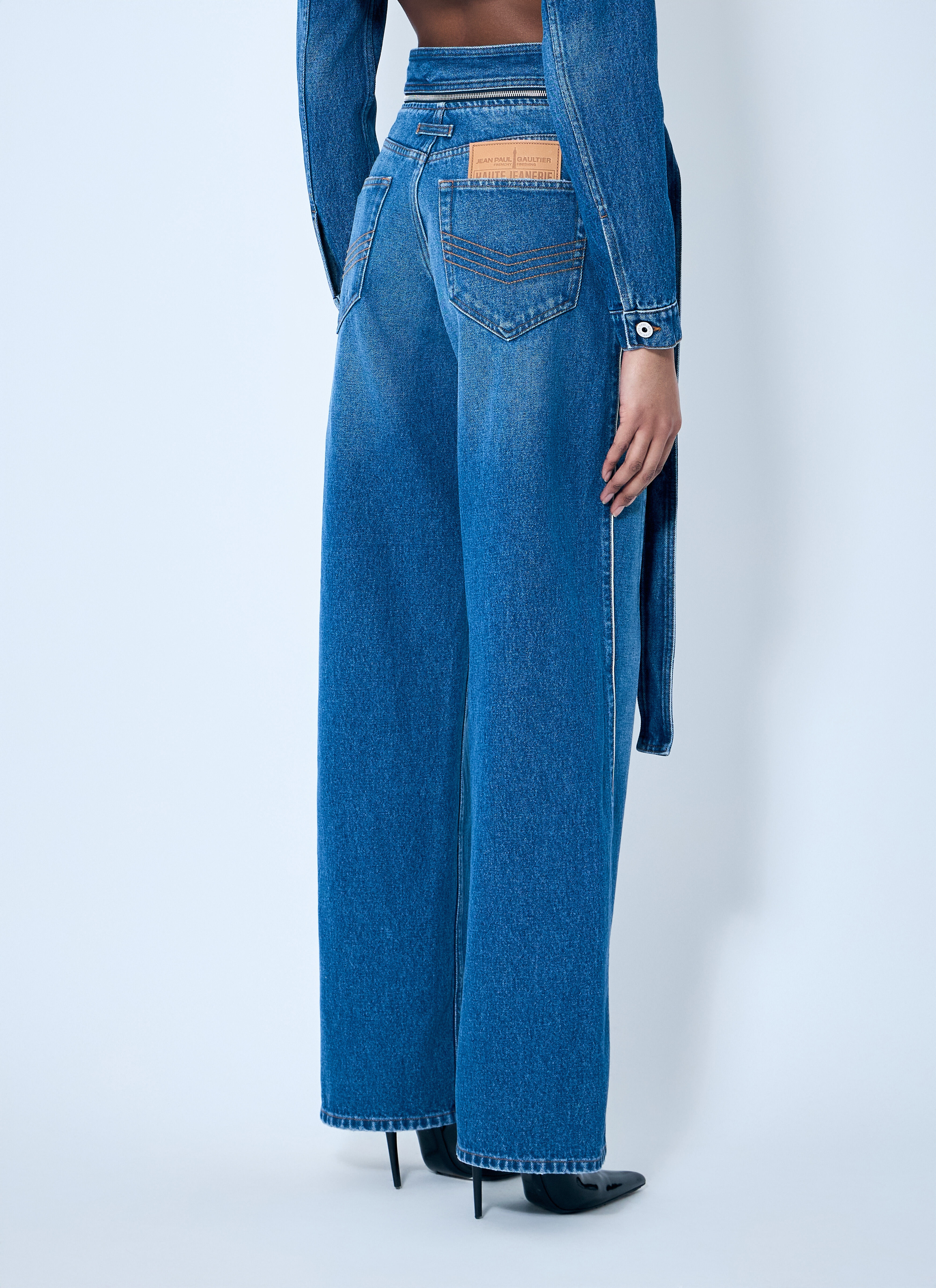 Zip-Belt Denim Jeans - 4